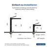 Waschtischarmatur mit abgewinkeltem Griff und wassersparender Funktion