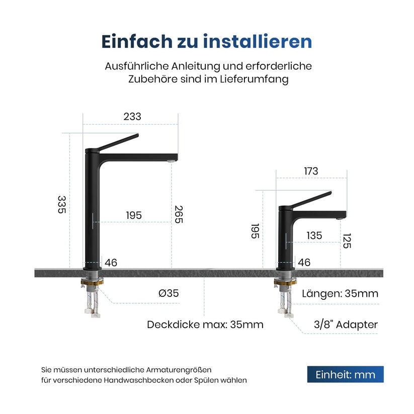 Wasserhahn Arcspout XF21 Kurz - Schwarz matt - Bild 17