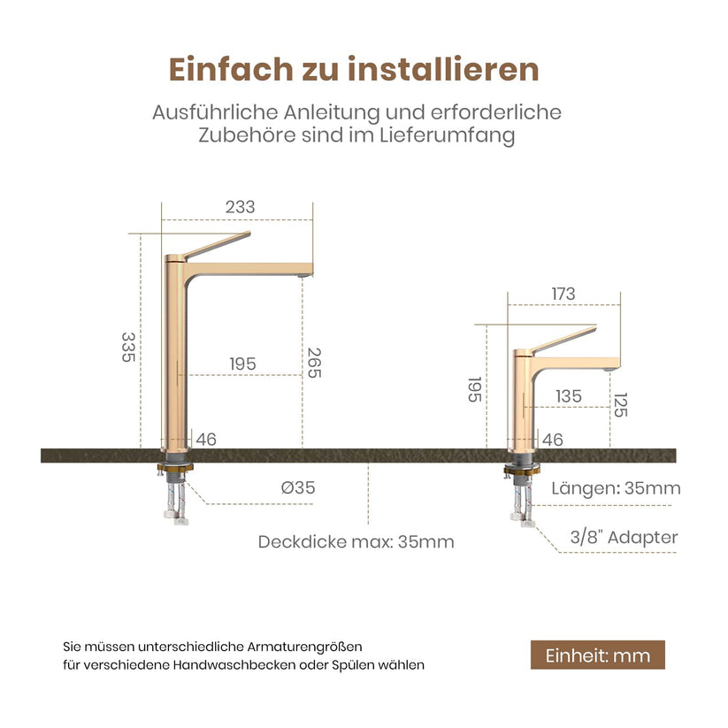 Wasserhahn Arcspout XF21 Lang - Roségold - Bild 23