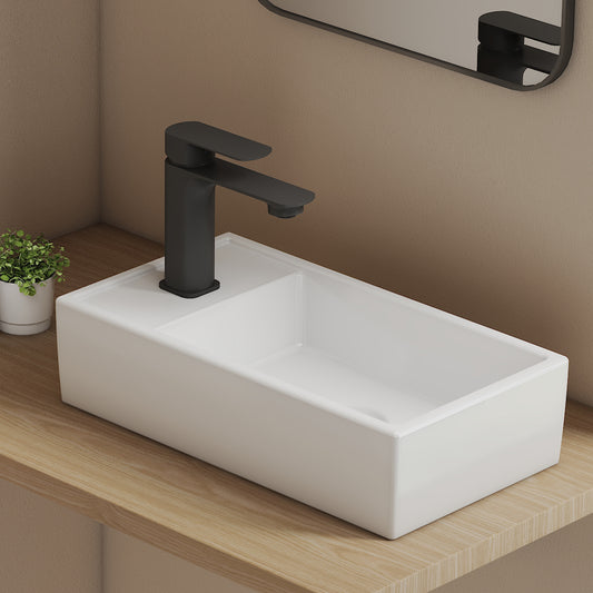 Keramik-Waschbecken CB24 mit Hahnloch & ohne Überlauf