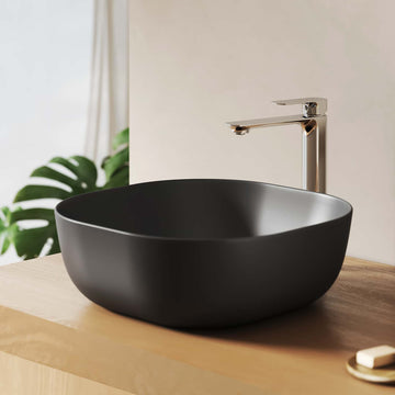 Ovales Aufsatzwaschbecken CB20 in Matt-Schwarz