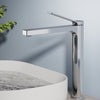 Waschtischarmatur mit abgewinkeltem Griff und wassersparendem Strahl
