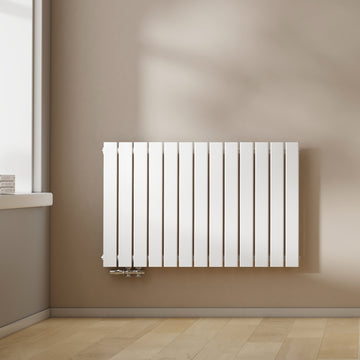 EMKE Flachheizkörper Horizontal Einlagig Seitenanschluss Wohnzimmer (Anthrazit/Weiß)