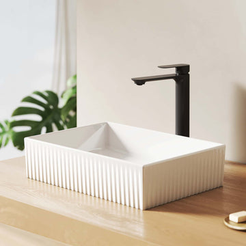 Rechteckiges Aufsatzwaschbecken CB28 ohne Hahnloch