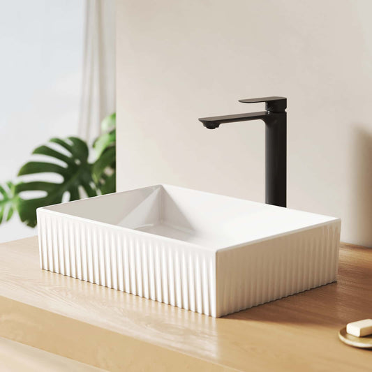 Rechteckiges Aufsatzwaschbecken CB28 ohne Hahnloch