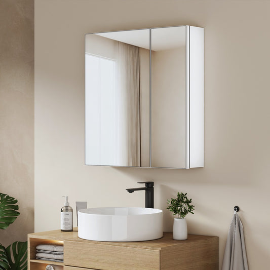 MC9 Badezimmer-Spiegelschrank mit Doppeltür, Soft-Close & integriertem Stauraum