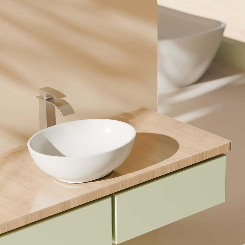 Aufsatzwaschtisch Bovelari CB05 - Weiß / 34.5 x 26.5 x 12 cm - Bild 2