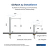 Waschtischarmatur mit abgewinkeltem Griff und wassersparendem Strahl