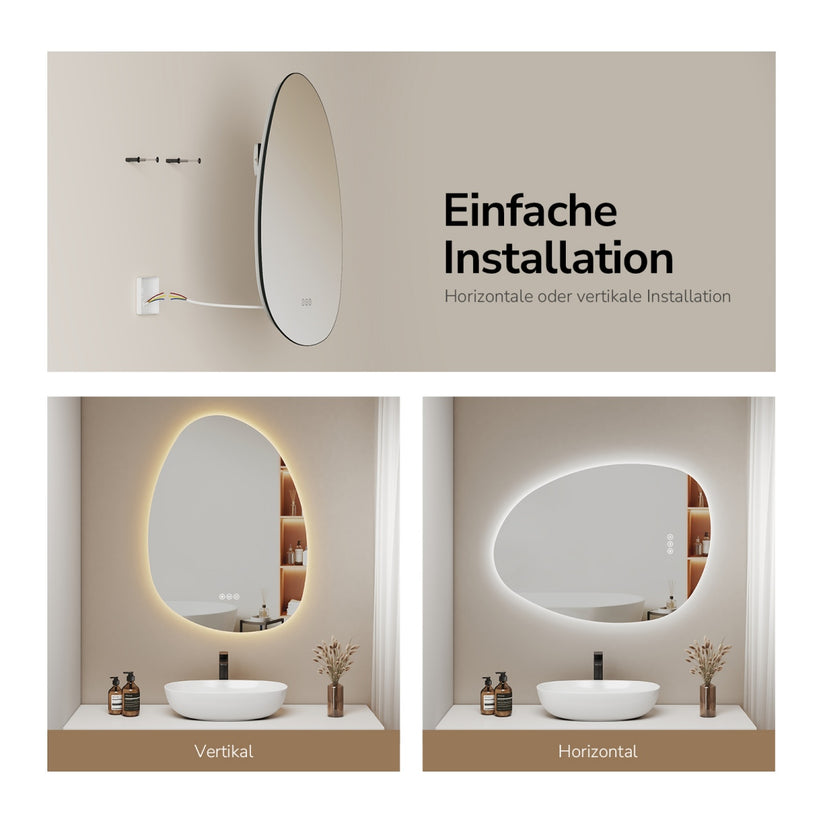 Badezimmerspiegel Glowrim LM34 - 75 × 55 × 3 cm - Bild 5
