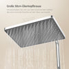 Duschsystem mit Thermostat, Regendusche & Glasablage
