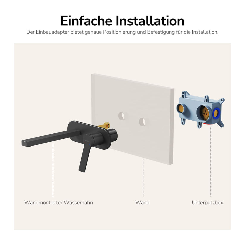 Einhebelmischer Wasserhahn Arcspout XF22 - Schwarz matt - Bild 9