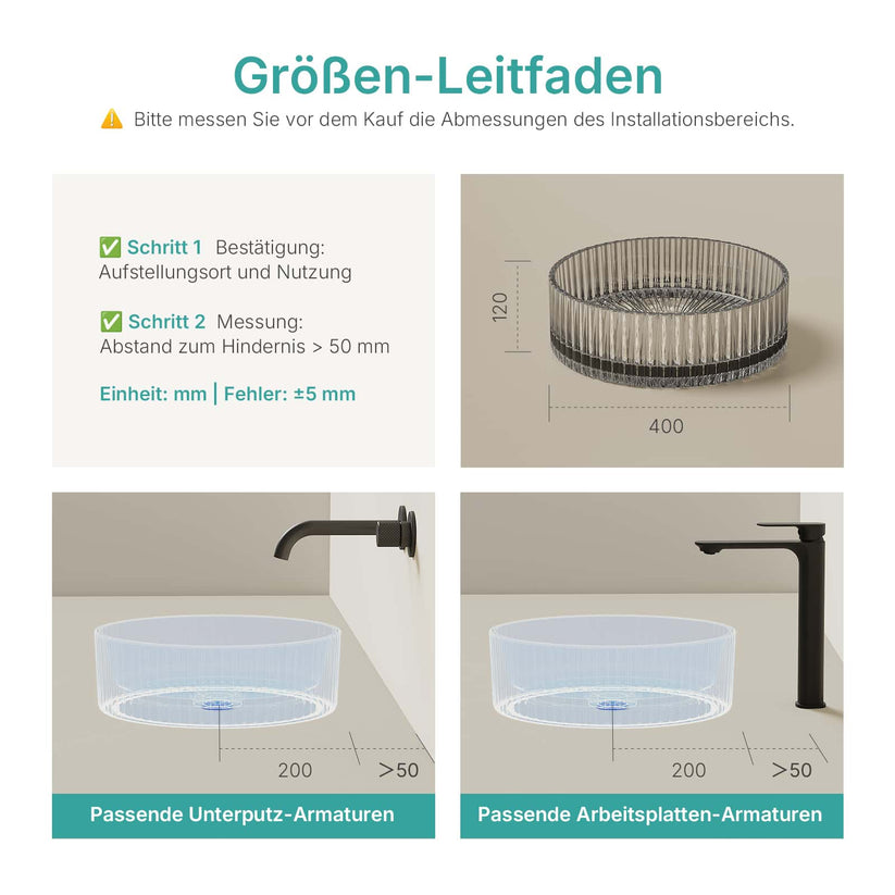 Aufsatzwaschbecken Loviton CB32 - Transparentgrau - Bild 22