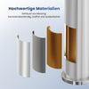 Waschtischarmatur mit abgewinkeltem Griff und wassersparendem Strahl