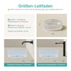 Rundes Glas-Aufsatzwaschbecken CB32 ohne Hahnloch