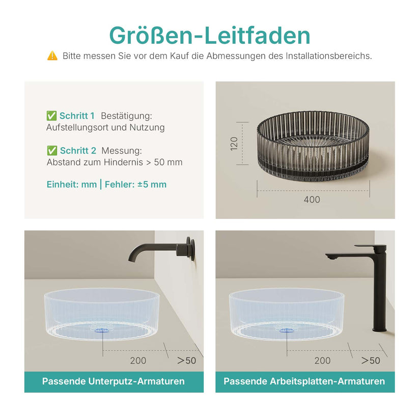 Aufsatzwaschbecken Loviton CB32 - Schwarz Matt - Bild 10