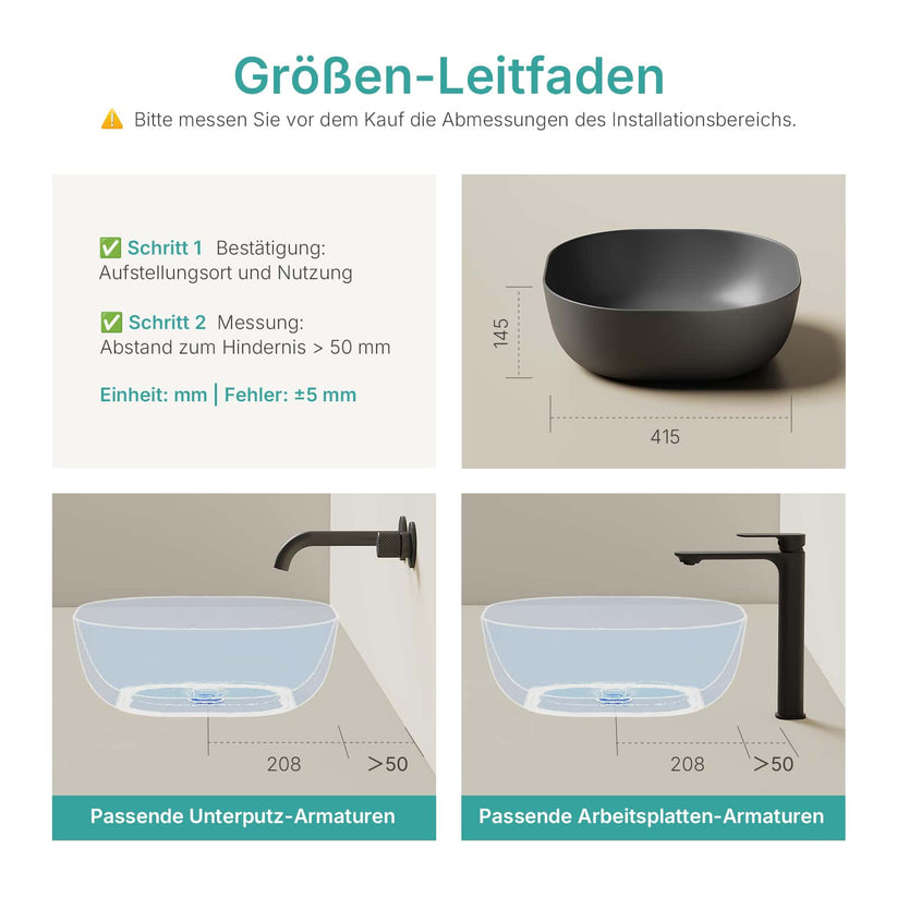 Aufsatzwaschbecken Bovelari CB20 - Matt-Schwarz - Bild 7
