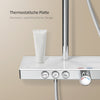 Duschsystem mit Thermostat, Regendusche & Glasablage
