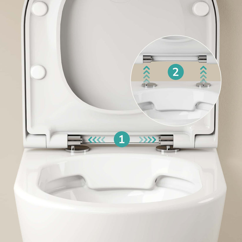 Wand-Hänge WC Hygero CT02 - Weiß - Bild 6