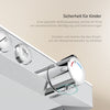 Duschsystem mit Thermostat, Regendusche & Glasablage