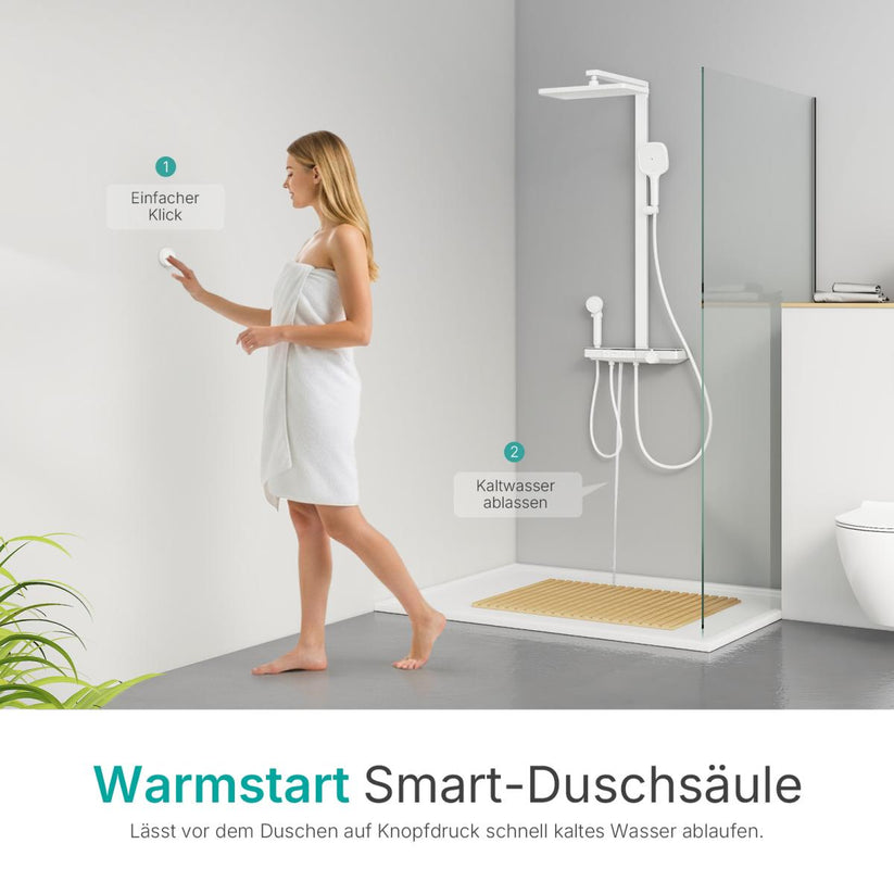Duschsystem BubbleKids F23 Quadratische Regendusche - Weiß - Bild 11