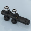 Multiblock-Heizkörperventil mit Thermostat, geeignet für G 1/2" & 15 mm Rohre