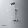 Duschsystem mit Thermostat, Regendusche & Glasablage
