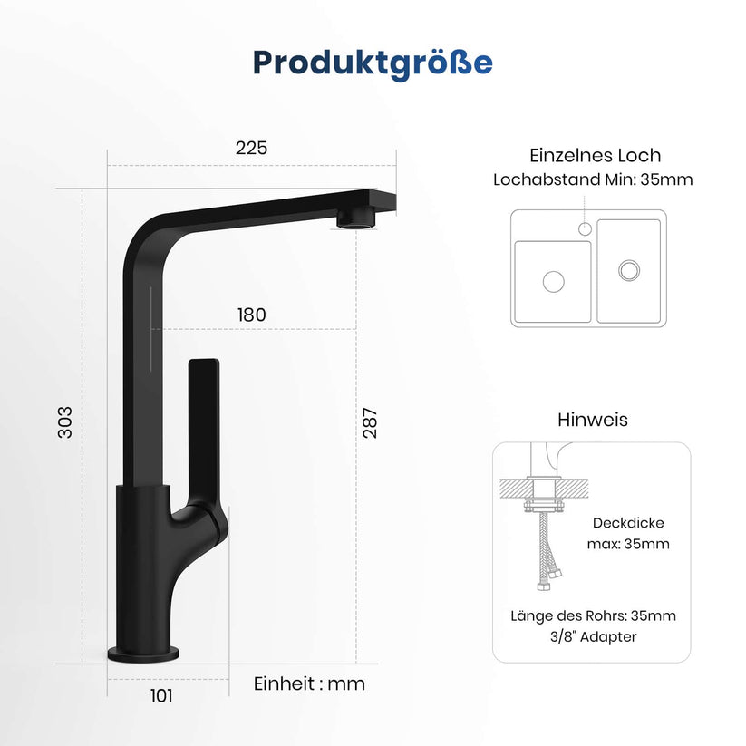 Wasserhahn Arcspout XF26 - Schwarz matt - Bild 13