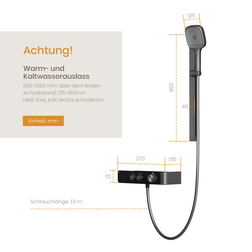 Duschsystem SleeFlow F26 - Anthrazit - Bild 7