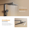 Duschsystem mit Thermostat, Regendusche & einstellbarem Wasserdurchfluss