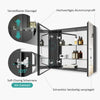Bad-Spiegelschrank mit 2 Soft-Close-Flügeltüren & kupferfreiem Spiegel, 75–85 × 65 cm