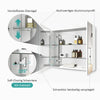 Bad-Spiegelschrank mit 2 Soft-Close-Flügeltüren & kupferfreiem Spiegel, 75–85 × 65 cm