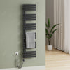 Elektrischer Handtuchheizkörper ESFTR – Flachrohr-Design, einseitig, rein elektrisch, mit Thermostat & Timerfunktion