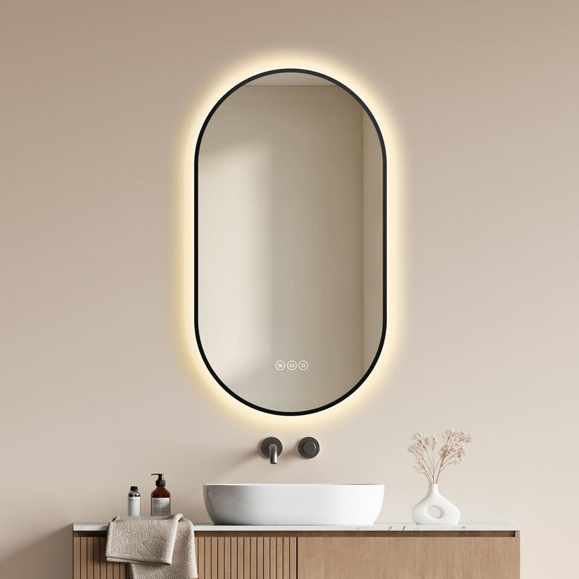 Badezimmerspiegel Glowrim LM37 - 45 × 75 × 2.5 cm / Schwarz - Bild 13