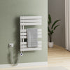 Elektrischer Handtuchheizkörper ESFTR – Flachrohr-Design, einseitig, rein elektrisch, mit Thermostat & Timerfunktion