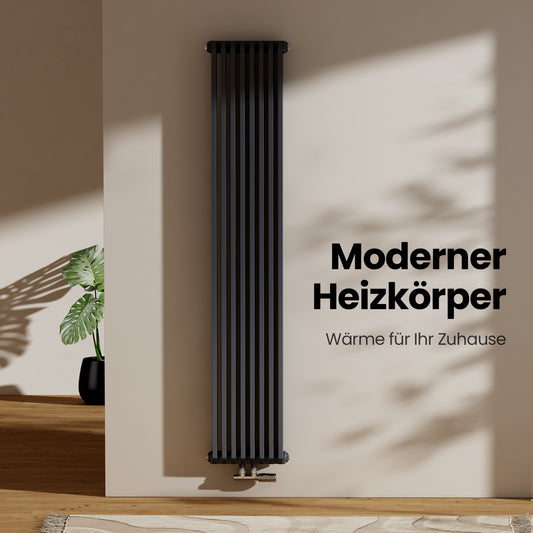 Designheizkörper mit flacher Front – in Weiß oder Anthrazit erhältlich