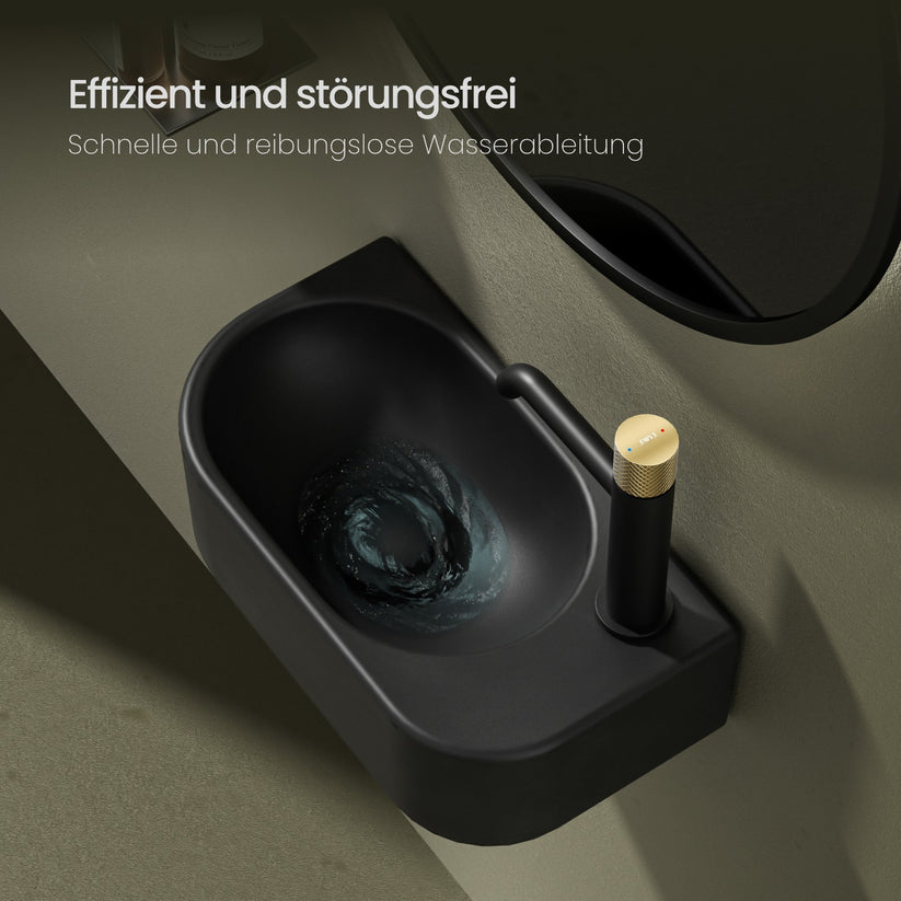 Keramik-Hängewaschbecken CB15 - Linkes Perforation | Rechtes Hahnloch - Bild 5