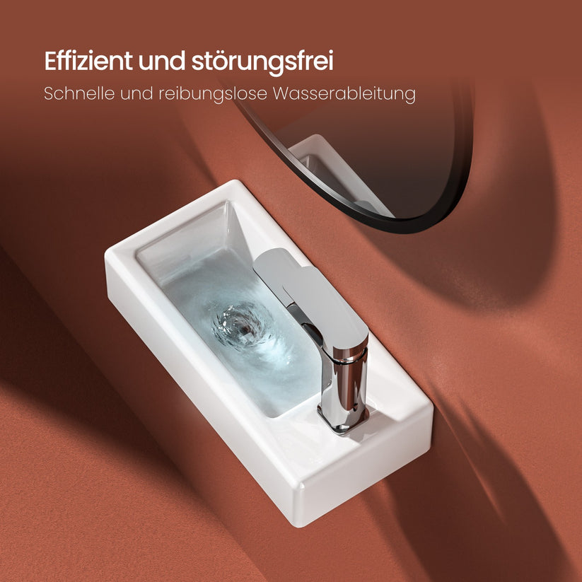 Aufsatzwaschtisch Ceraedge CB06 - 36.5 x 18 x 9 cm / Linkes Perforation | Rechtes Hahnloch - Bild 3