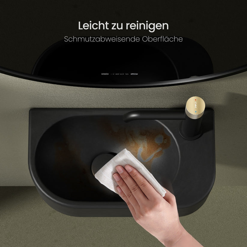 Keramik-Hängewaschbecken CB15 - Linkes Perforation | Rechtes Hahnloch - Bild 4