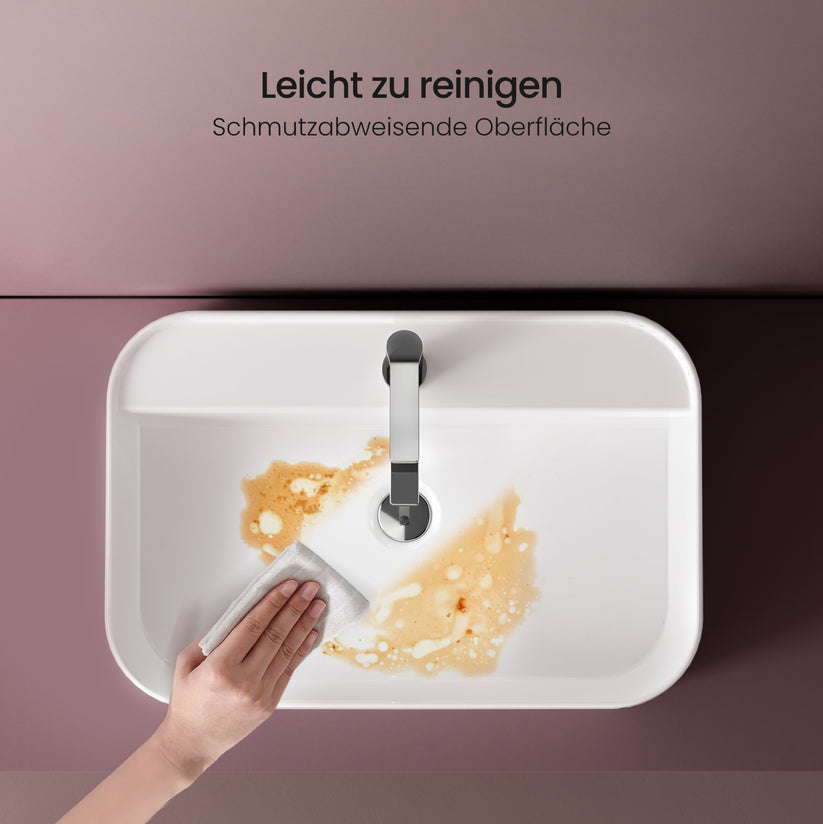Aufsatzwaschtisch Ceraform CB02 - Weiß / 70 × 40 × 11 cm - Bild 5