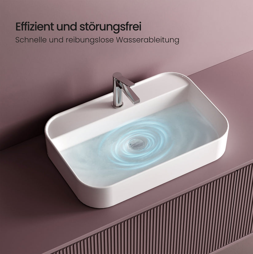 Aufsatzwaschtisch Ceraform CB02 - Weiß / 70 × 40 × 11 cm - Bild 4