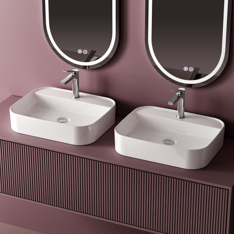 Aufsatzwaschtisch Ceraform CB02 - Weiß / 70 × 40 × 11 cm - Bild 3