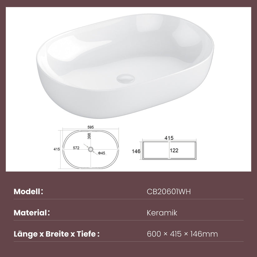 Aufsatzwaschbecken Bovelari CB20 - Weiß - Bild 9