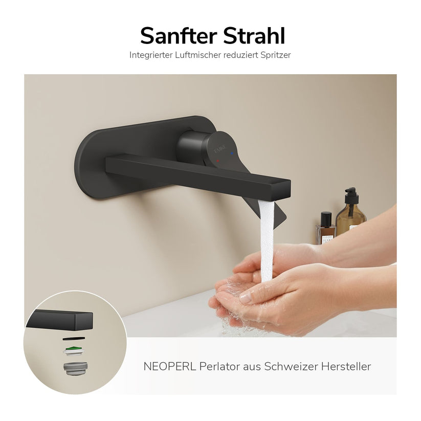 Einhebelmischer Wasserhahn Arcspout XF22 - Schwarz matt - Bild 7
