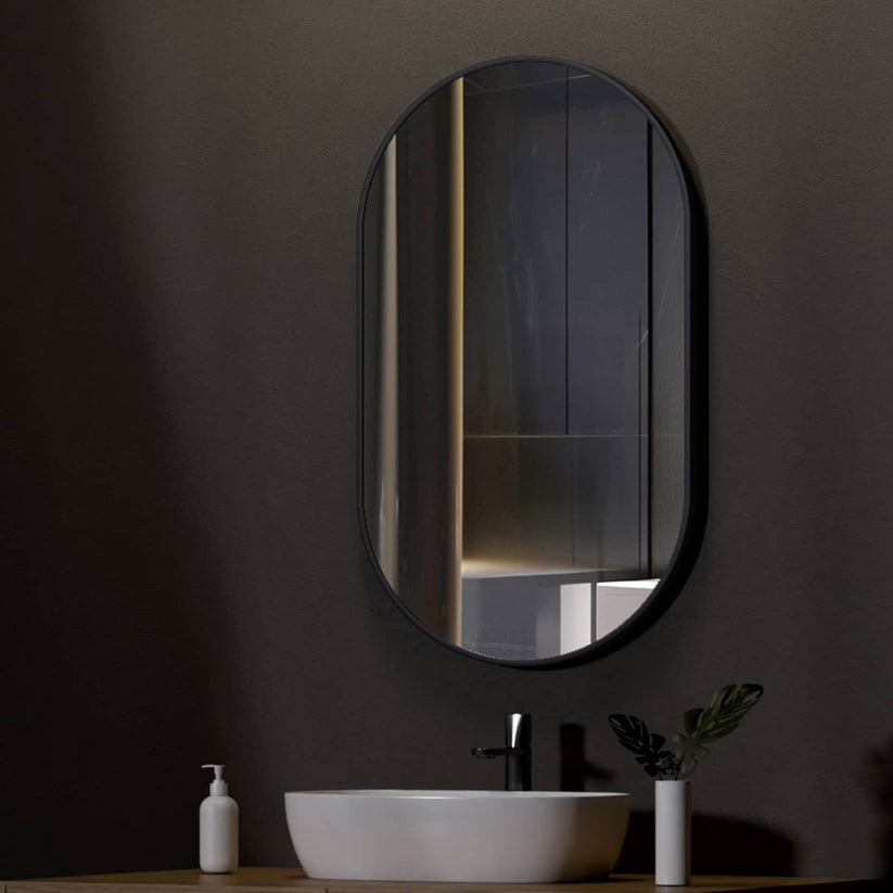 OvalRahmen Badezimmerspiegel OM18 - Schwarz matt / 60 x 100 x 2 cm - Bild 6