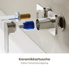 Wandarmatur mit Einhebelmischer und ultraflachem Auslaufdesign