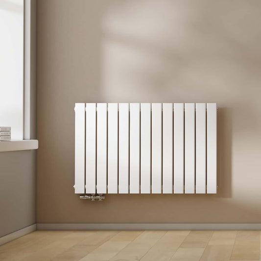 EMKE Flachheizkörper Horizontal Einlagig Seitenanschluss Wohnzimmer (Anthrazit/Weiß)