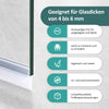 EMKE Schwallschutzleiste S04 Badezimmer, geeignet für 4–6 mm Glas (abreißbare Kante), Schwanzlänge 20 mm, Tropfreflektordichtung, verwendet für 4–6 mm Glas, Material PVC, Farbe klar.