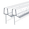 EMKE Schwallschutzleiste S04 Badezimmer, geeignet für 4–6 mm Glas (abreißbare Kante), Schwanzlänge 20 mm, Tropfreflektordichtung, verwendet für 4–6 mm Glas, Material PVC, Farbe klar.