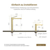 Waschtischarmatur mit abgewinkeltem Griff und wassersparendem Strahl