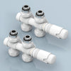 Multiblock-Heizkörperventil mit Thermostat, geeignet für G 1/2" & 15 mm Rohre